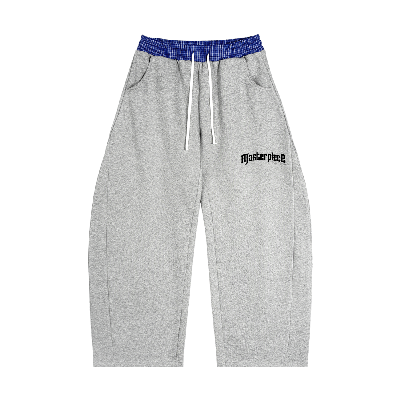 Plaid Waistband Barrel Sweatpants
